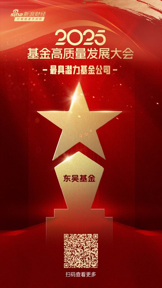 豪配投资 2025微博财经大V荣誉榜：东吴基金获得最具潜力基金公司荣誉