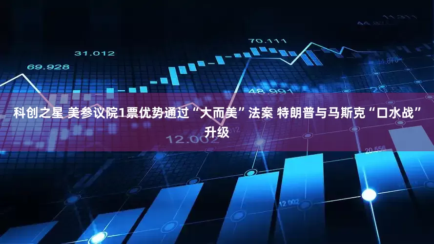 科创之星 美参议院1票优势通过“大而美”法案 特朗普与马斯克“口水战”升级